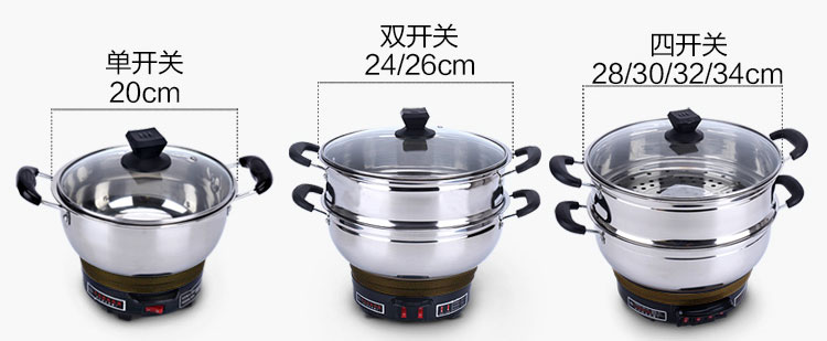 電熱鍋大小的區別 電熱鍋大小的區別